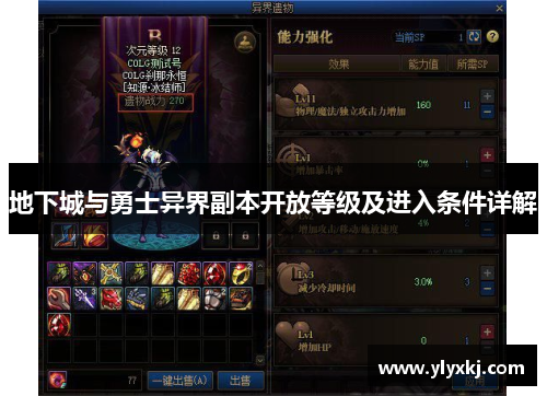 地下城与勇士异界副本开放等级及进入条件详解
